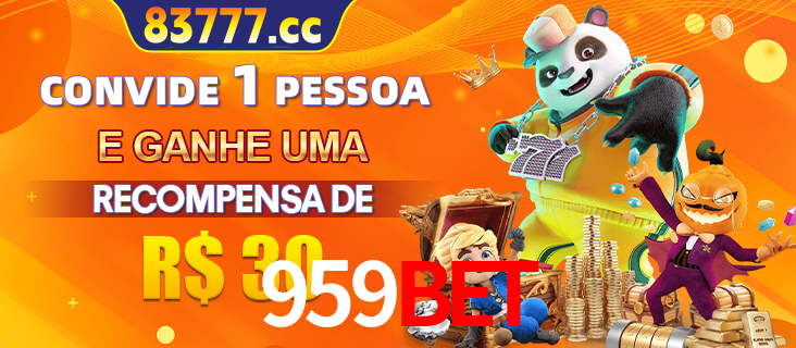 Banner institucional da 959BET sobre parceria de marcas e criação de uma marca de excelência, apresentando os mascotes de jogos populares como o Fortune Tiger.