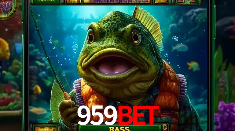 Personagem de peixe pescador do popular jogo de slot com tema de pescaria, uma das emocionantes opções de caça-níqueis para jogar e ganhar no cassino 959BET.